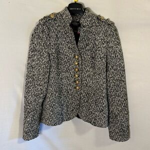 Victoria's Secret Black and White Tweed Blazer